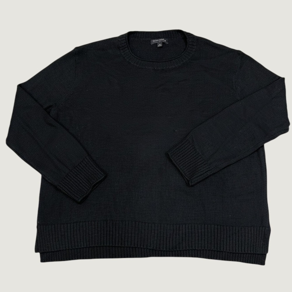 Banana Republic Mens XL Black Crew Neck Long Sleeve Knit Sweater 740728-00